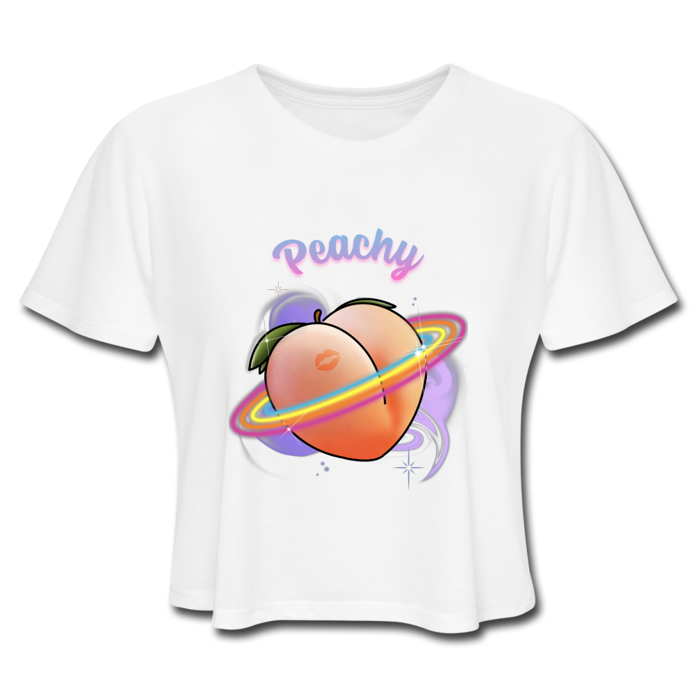 Peachy (Cropped) - white